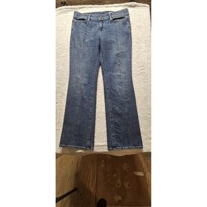 Gap Bootcut Jeans 10 Medium Wash Blue Denim Curvy Stretch Flap Pocket Women's